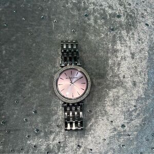 Michael Kors Silver and Pink Watch